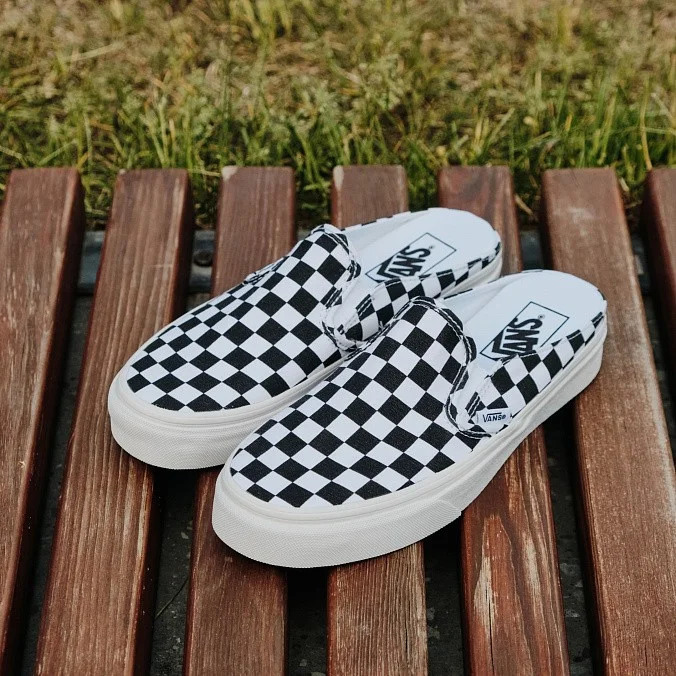 Мюли унисекс Vans Classic Slip-On Mule Checkerboard Black/True White
