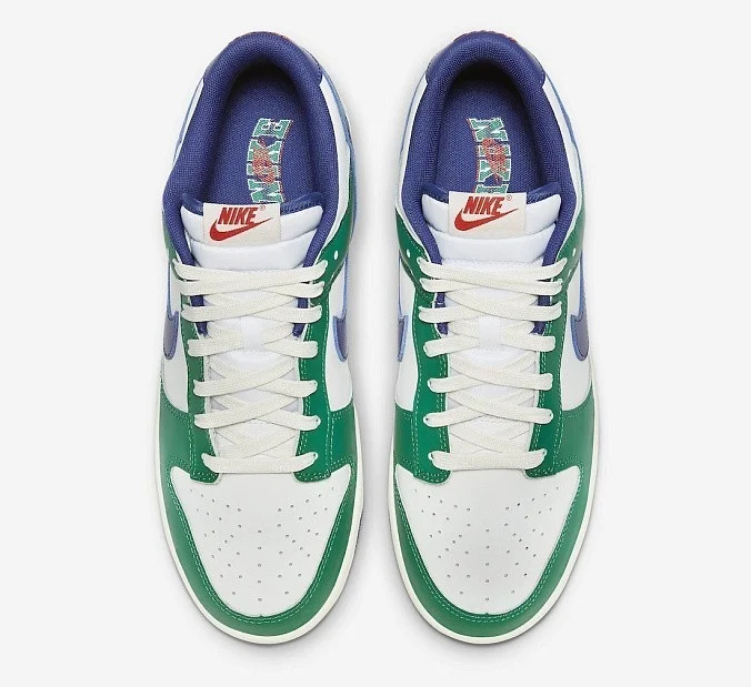 Кроссовки Nike Dunk Low Retro White/Gorge Green/Deep Royal Blue/Sail