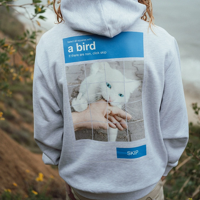 Толстовка RIPNDIP A Bird Hoodie Ash Heather