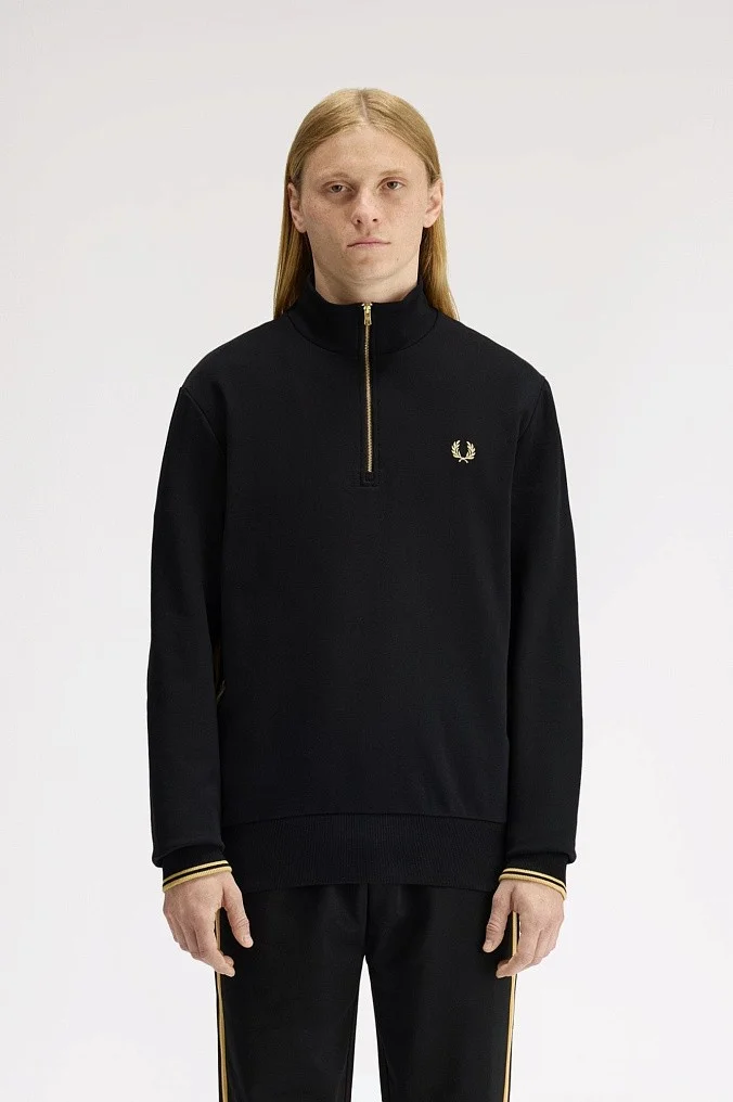 Толстовка Fred Perry Stripe Tape Half Zip Sweatshirt