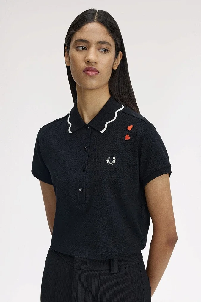 Рубашка поло женская Fred Perry Scalloped Trim Polo Shirt