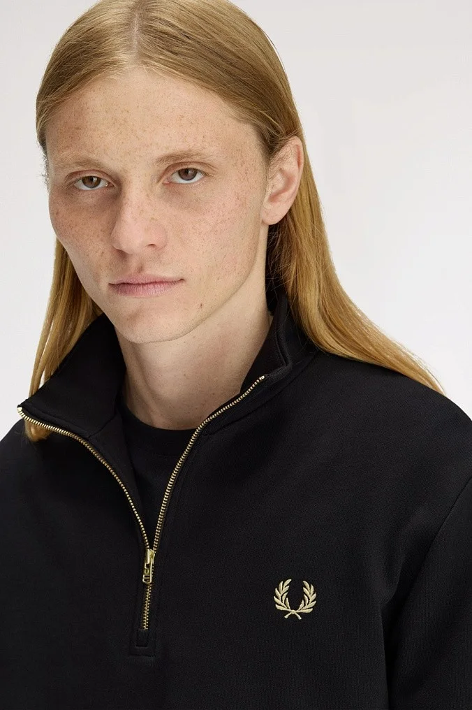 Толстовка Fred Perry Stripe Tape Half Zip Sweatshirt