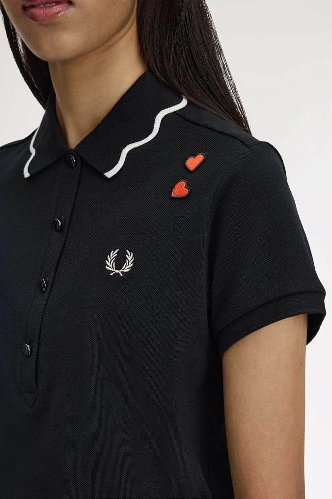 Рубашка поло женская Fred Perry Scalloped Trim Polo Shirt