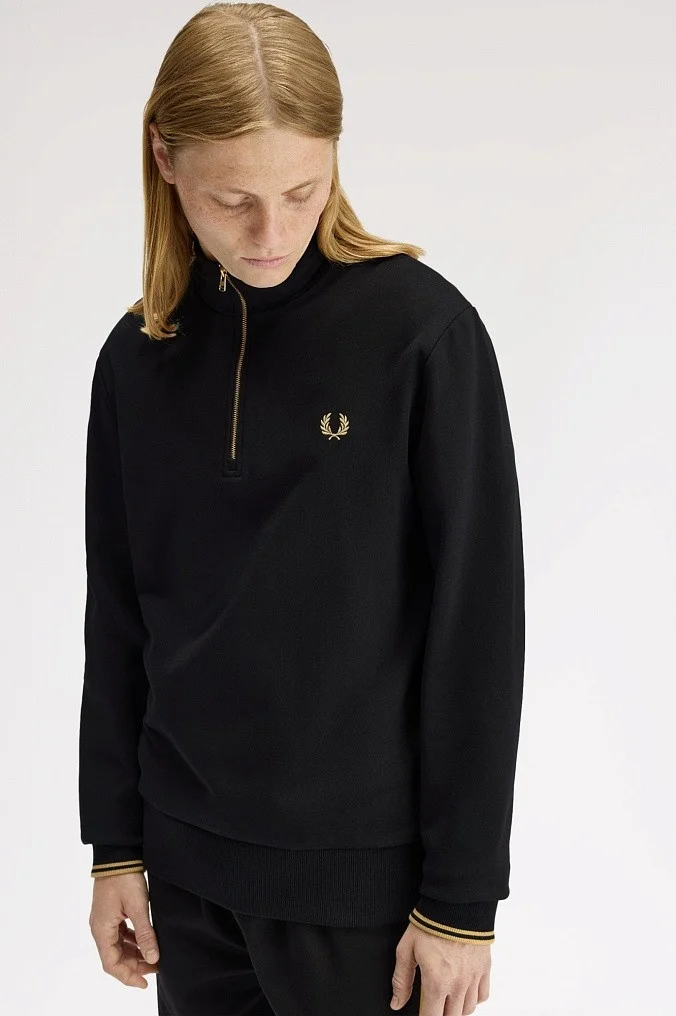 Толстовка Fred Perry Stripe Tape Half Zip Sweatshirt