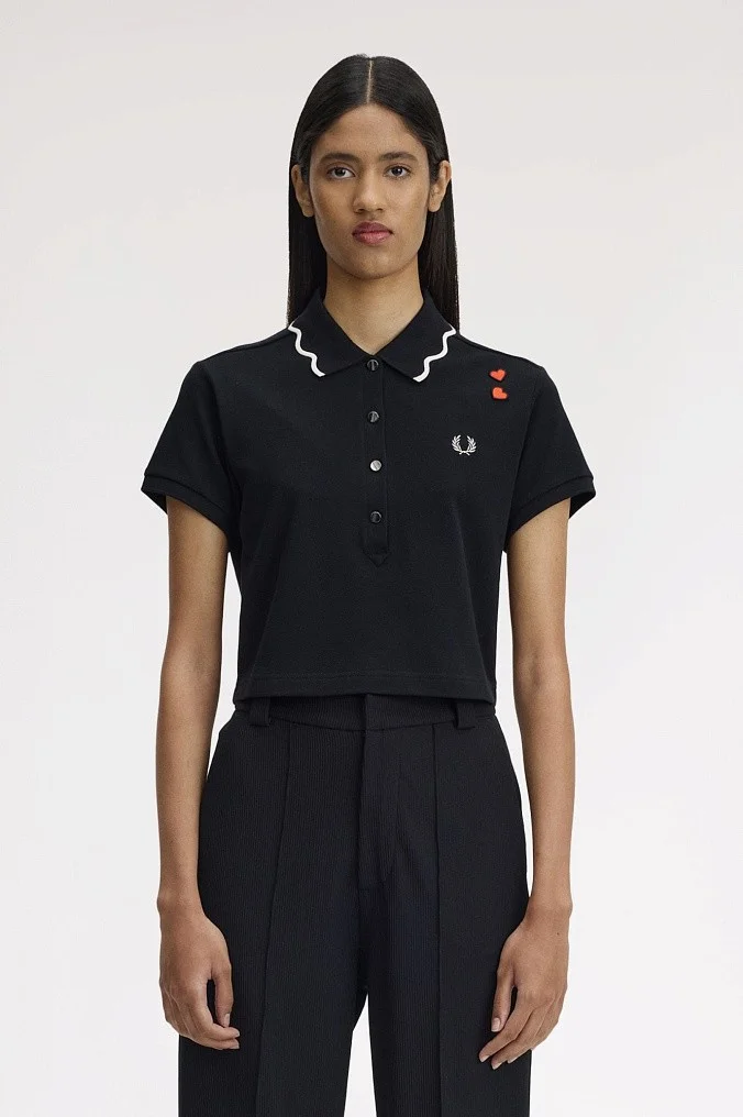 Рубашка поло женская Fred Perry Scalloped Trim Polo Shirt