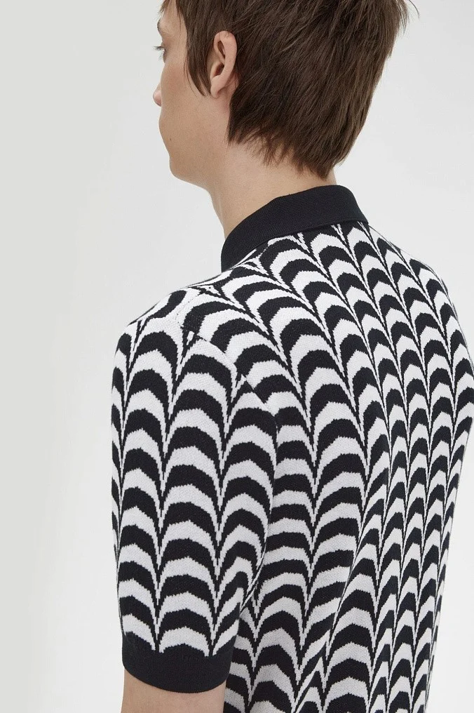 Рубашка поло мужская Fred Perry Jacquard Knitted Shirt