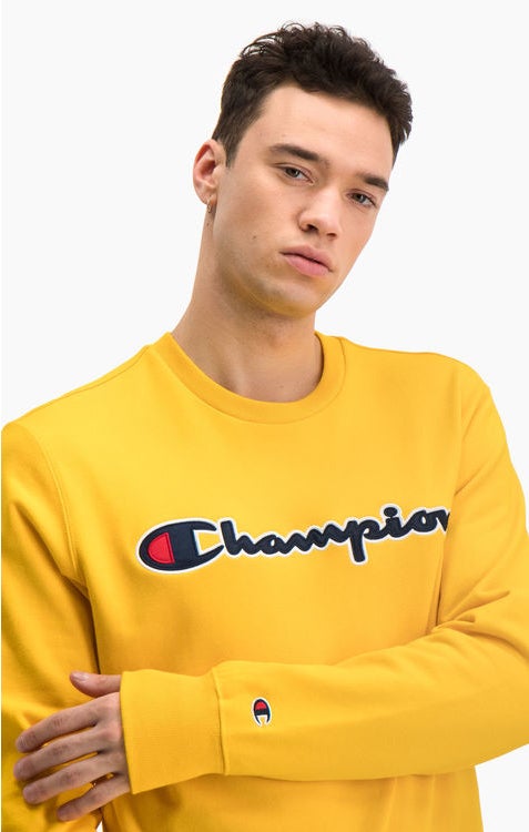 Толстовка Champion Satin Script Logo Cotton Terry Sweatshirt