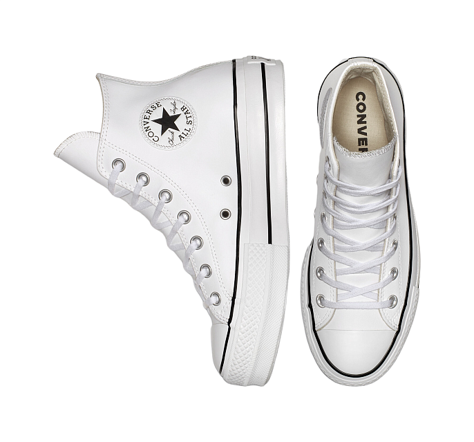 Кеды женские Converse Chuck Taylor All Star Lift Platform Leather White/Black/White