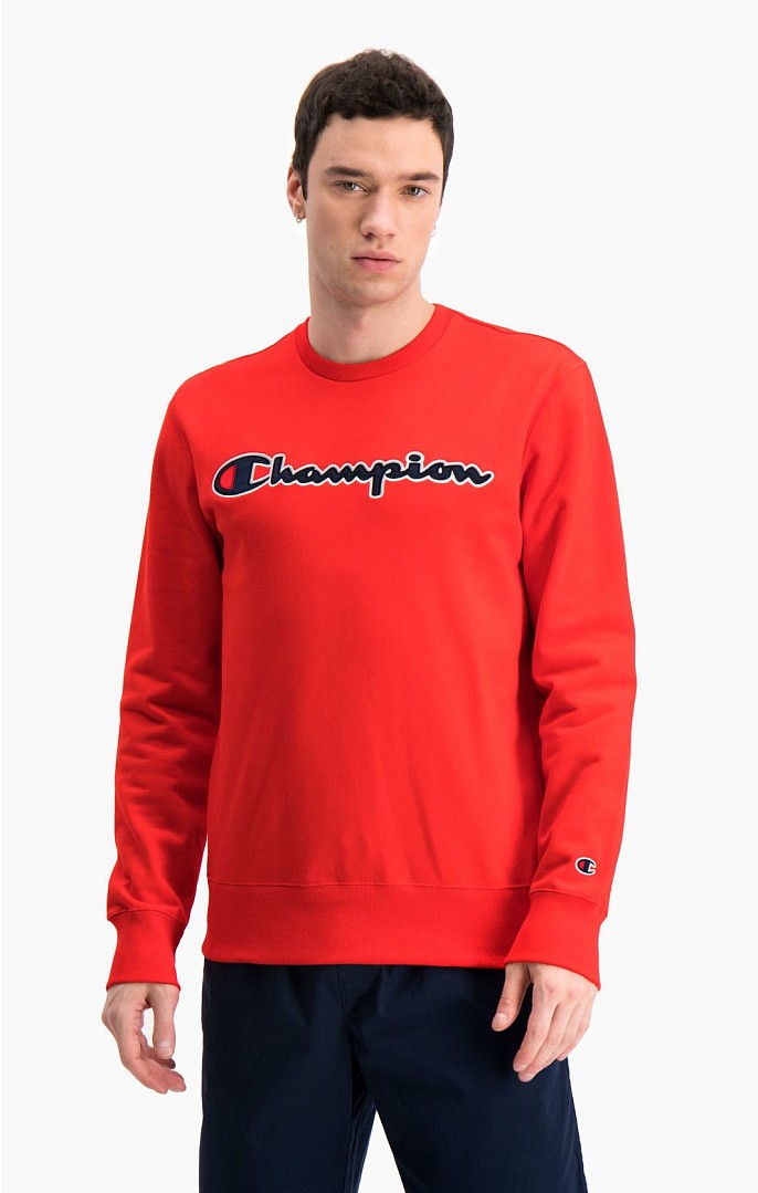 Толстовка Champion Satin Script Logo Cotton Terry Sweatshirt