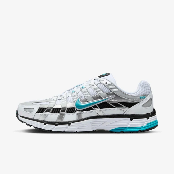 Кроссовки мужские Nike P-6000 White/Metallic Silver/Black/Dusty Cactus