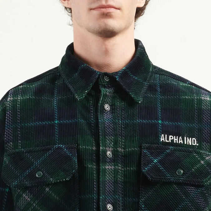 Рубашка Alpha Industries Unfrm Flannel Shirt Olive