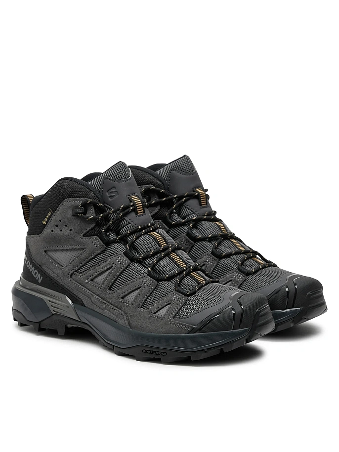 Ботинки мужские Salomon X Ultra 360 Leather Mid Gore-Tex Castlerock/Asphalt/Kelp