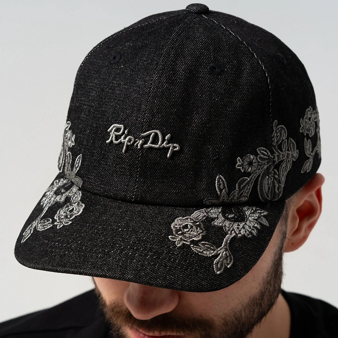 Кепка RIPNDIP Space Garden Dad Hat Black Vintage Wash