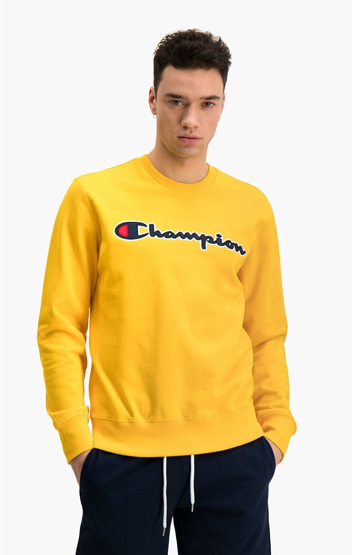 Толстовка Champion Satin Script Logo Cotton Terry Sweatshirt