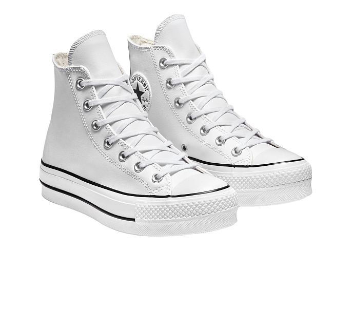 Кеды женские Converse Chuck Taylor All Star Lift Platform Leather White/Black/White